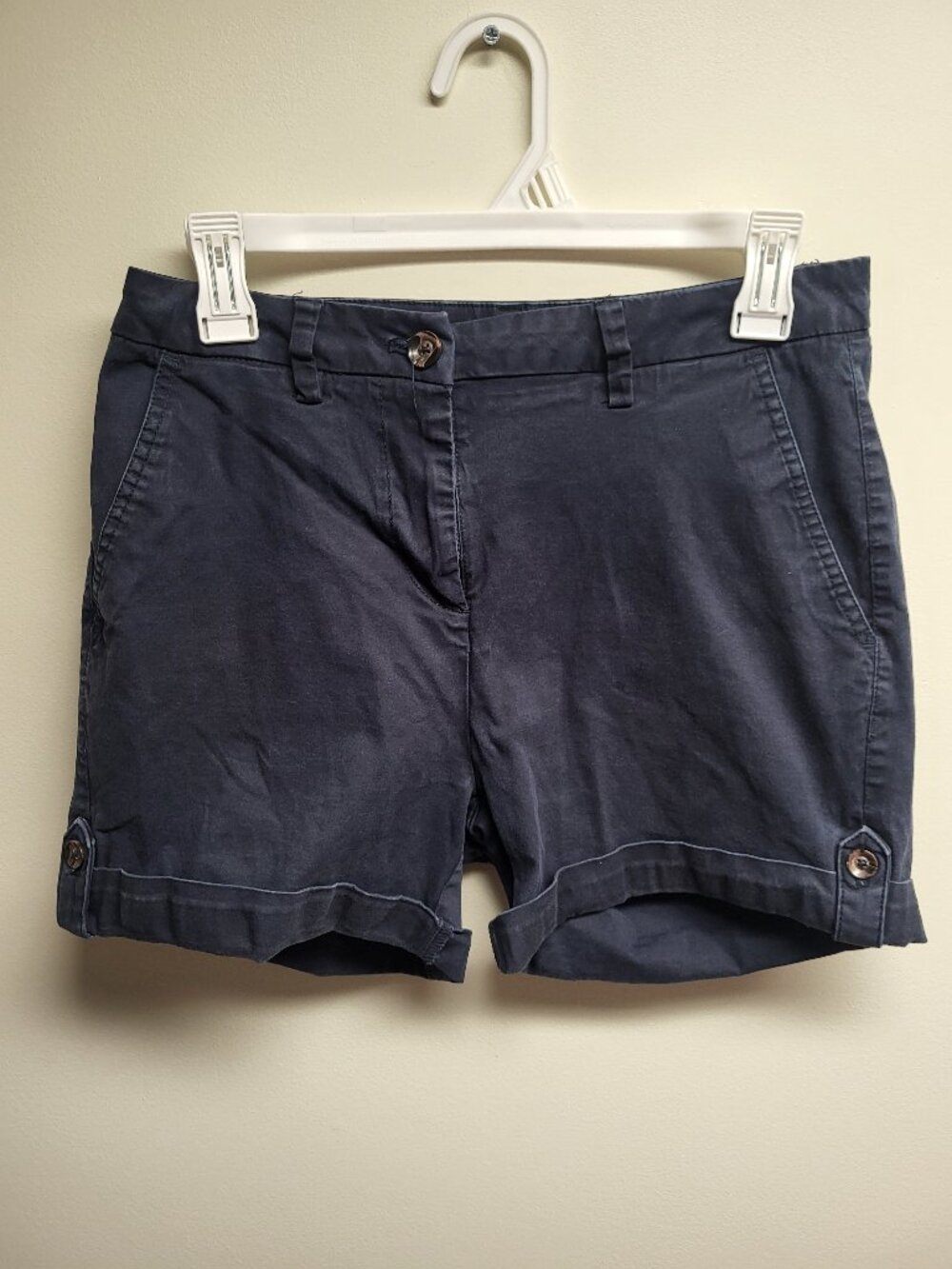 Buffalo David Bitton Carlisle Mid-Rise Shorts Women's Size 4 Navy Blue Casual